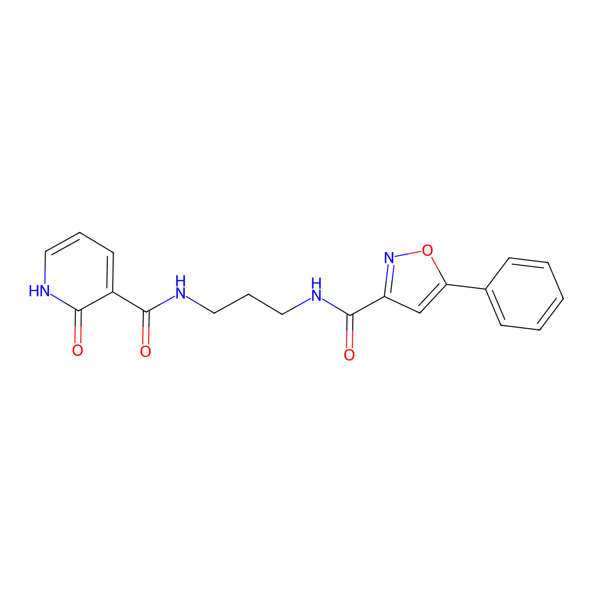 N-(3-(2-hydroxynicotinamido)propyl)-5-phenylisoxazole-3-carboxamide molecular structure, CAS 1883510-31-3