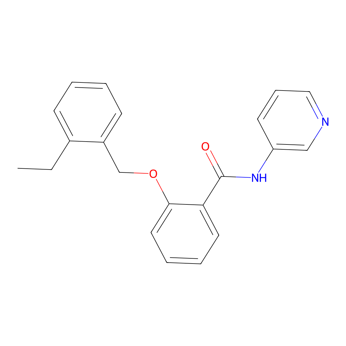 2-((2-ethylphenyl)methoxy)-N-(pyridin-3-yl)benzamide molecular structure, CAS 1883528-69-5