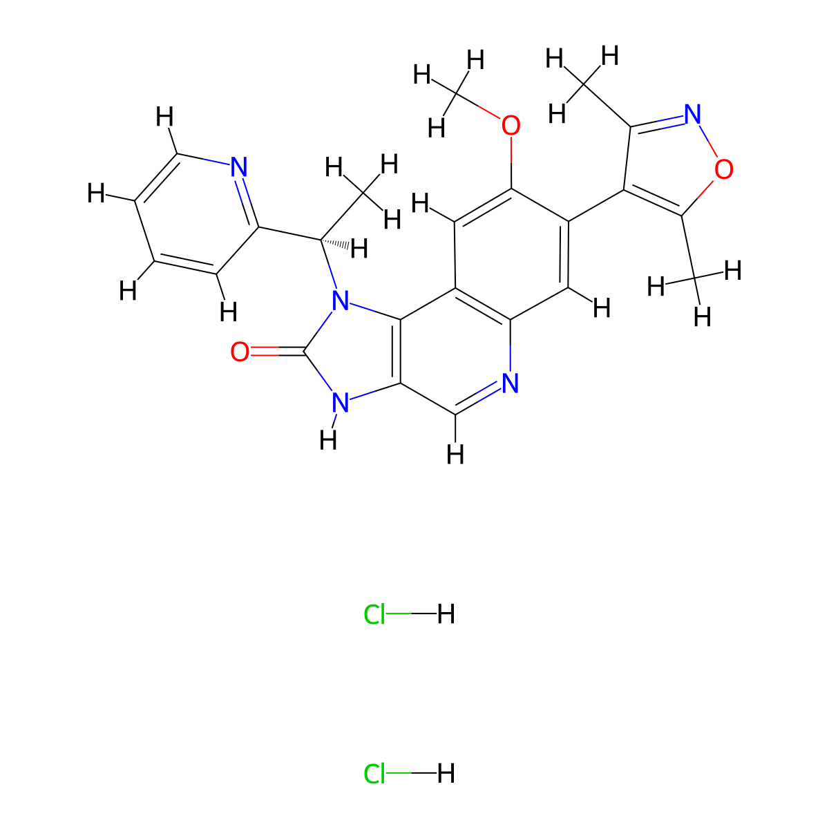 I-BET 151 dihydrochloride molecular structure, CAS 1883545-47-8