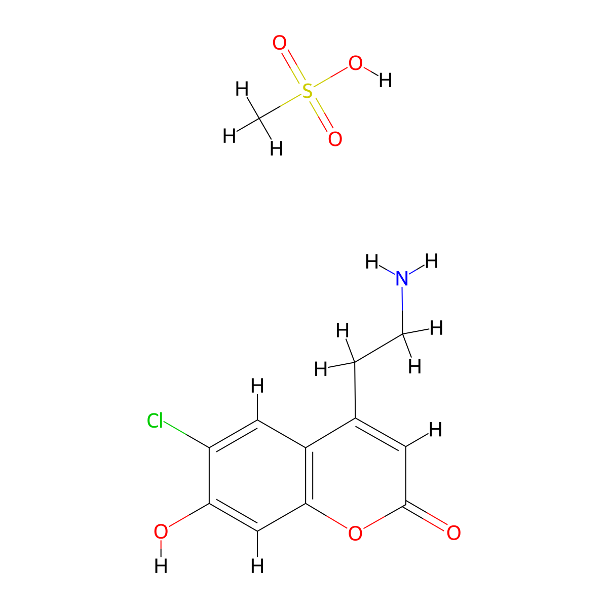 FFN 102 mesylate molecular structure, CAS 1883548-92-2