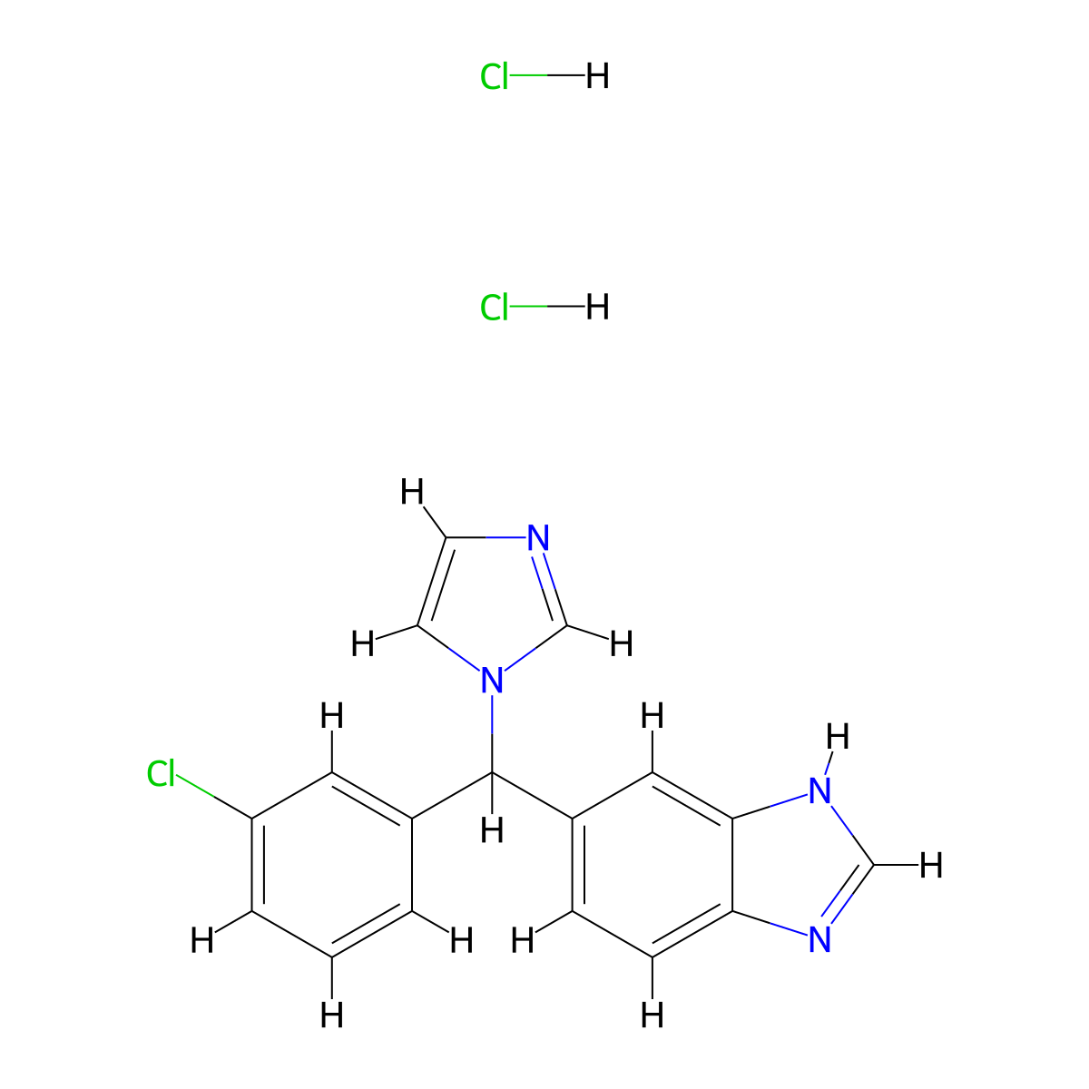 Liarozole dihydrochloride molecular structure, CAS 1883548-96-6