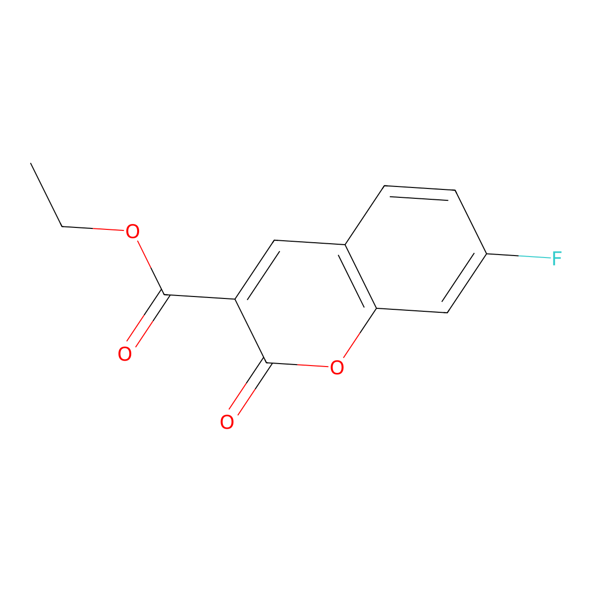 Ethyl 7-fluoro-2-oxo-2H-chromene-3-carboxylate molecular structure, CAS 1883574-88-6