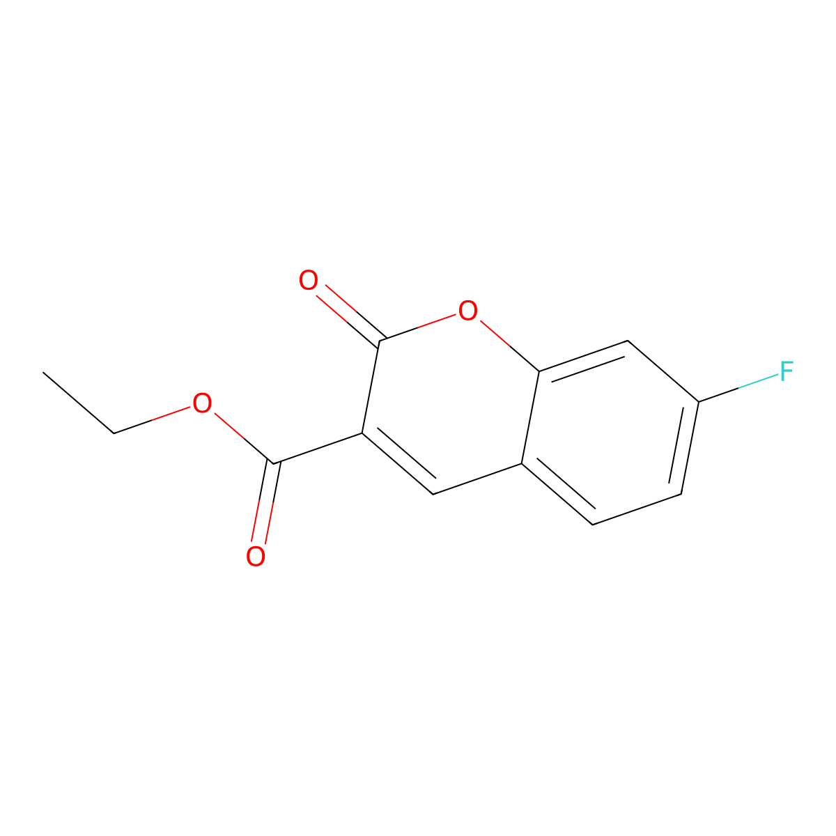 Ethyl 7-fluoro-2-oxo-2H-chromene-3-carboxylate molecular structure, CAS 1883574-88-6