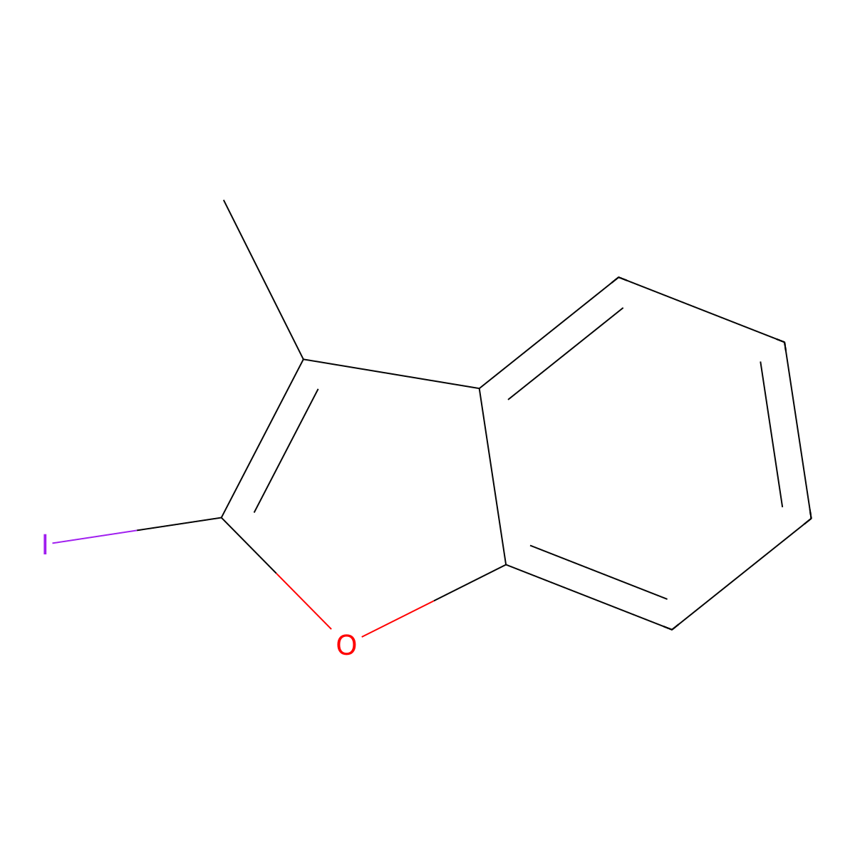 2-Iodo-3-methylbenzofuran molecular structure, CAS 1883584-32-4
