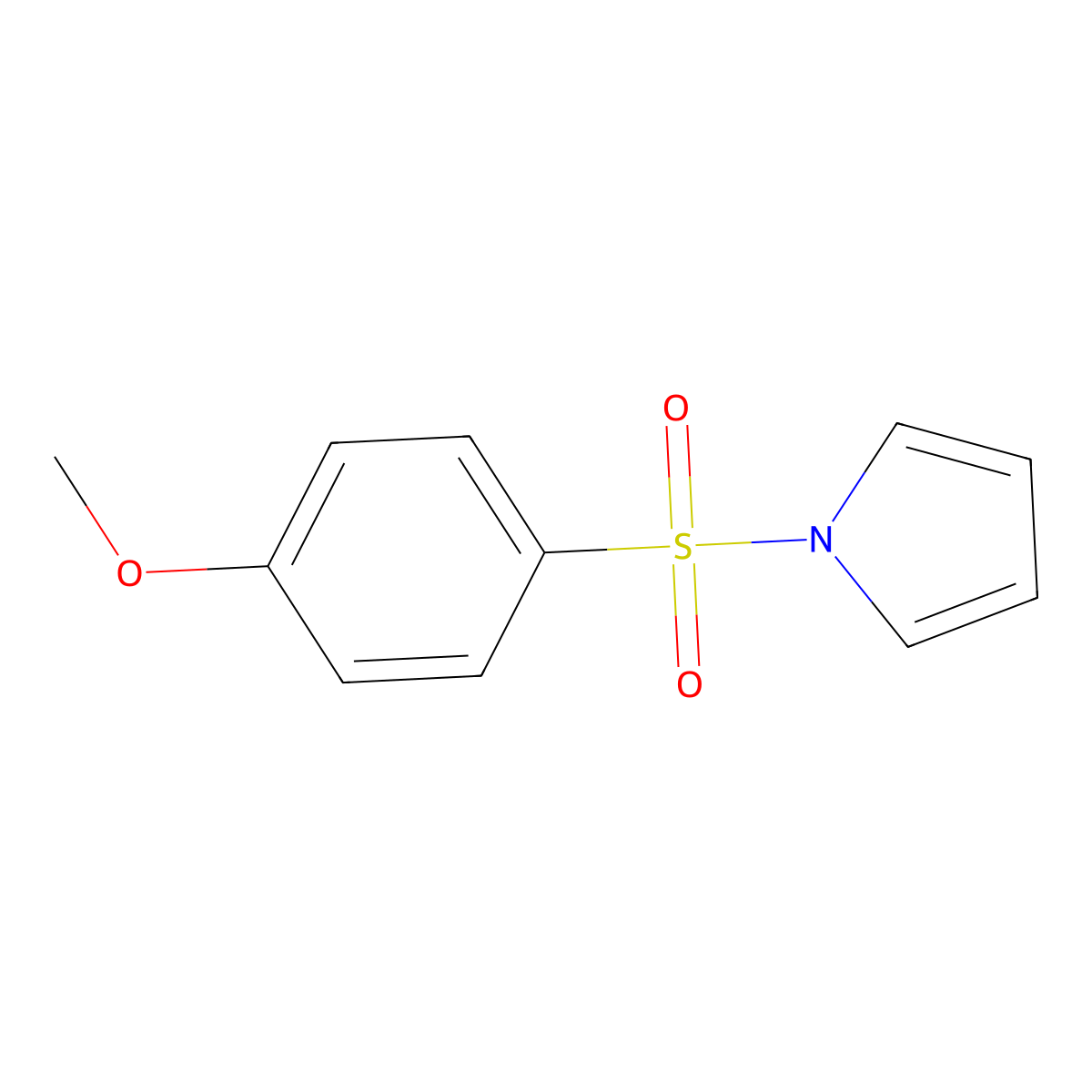 1-[(4-methoxyphenyl)sulfonyl]-1H-pyrrole molecular structure, CAS 18836-84-5
