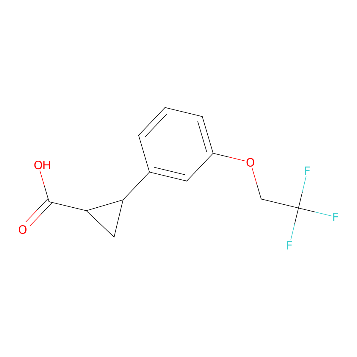2-[3-(2,2,2-Trifluoroethoxy)phenyl]cyclopropanecarboxylic acid molecular structure, CAS 1883717-56-3