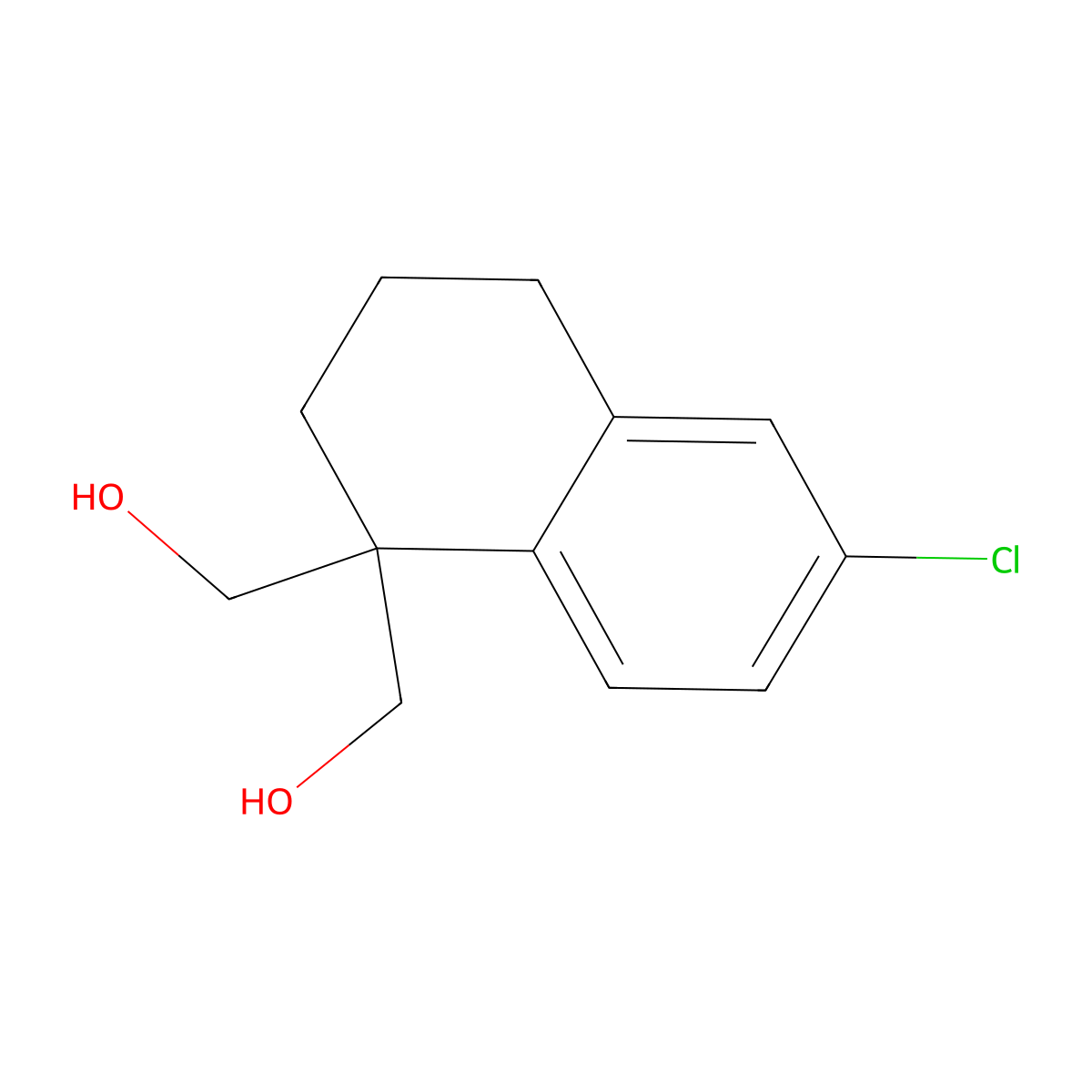 (6-Chloro-1,2,3,4-tetrahydronaphthalene-1,1-diyl)dimethanol molecular structure, CAS 1883726-74-6
