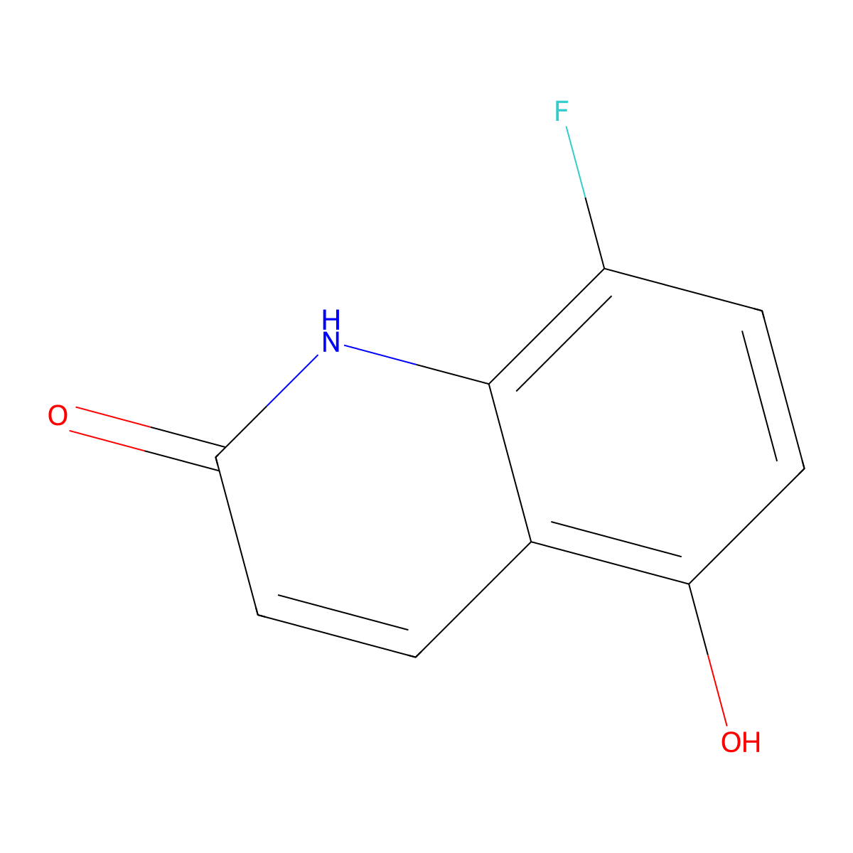 8-Fluoro-5-hydroxy-1H-quinolin-2-one molecular structure, CAS 1883750-00-2