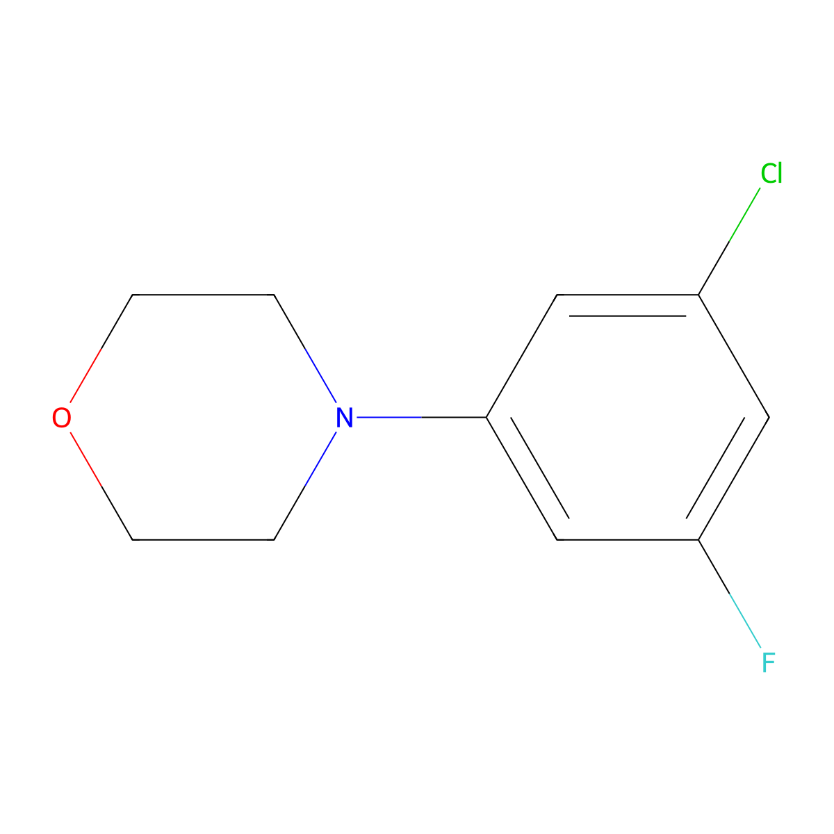 4-(3-Chloro-5-fluorophenyl)morpholine molecular structure, CAS 1883760-15-3