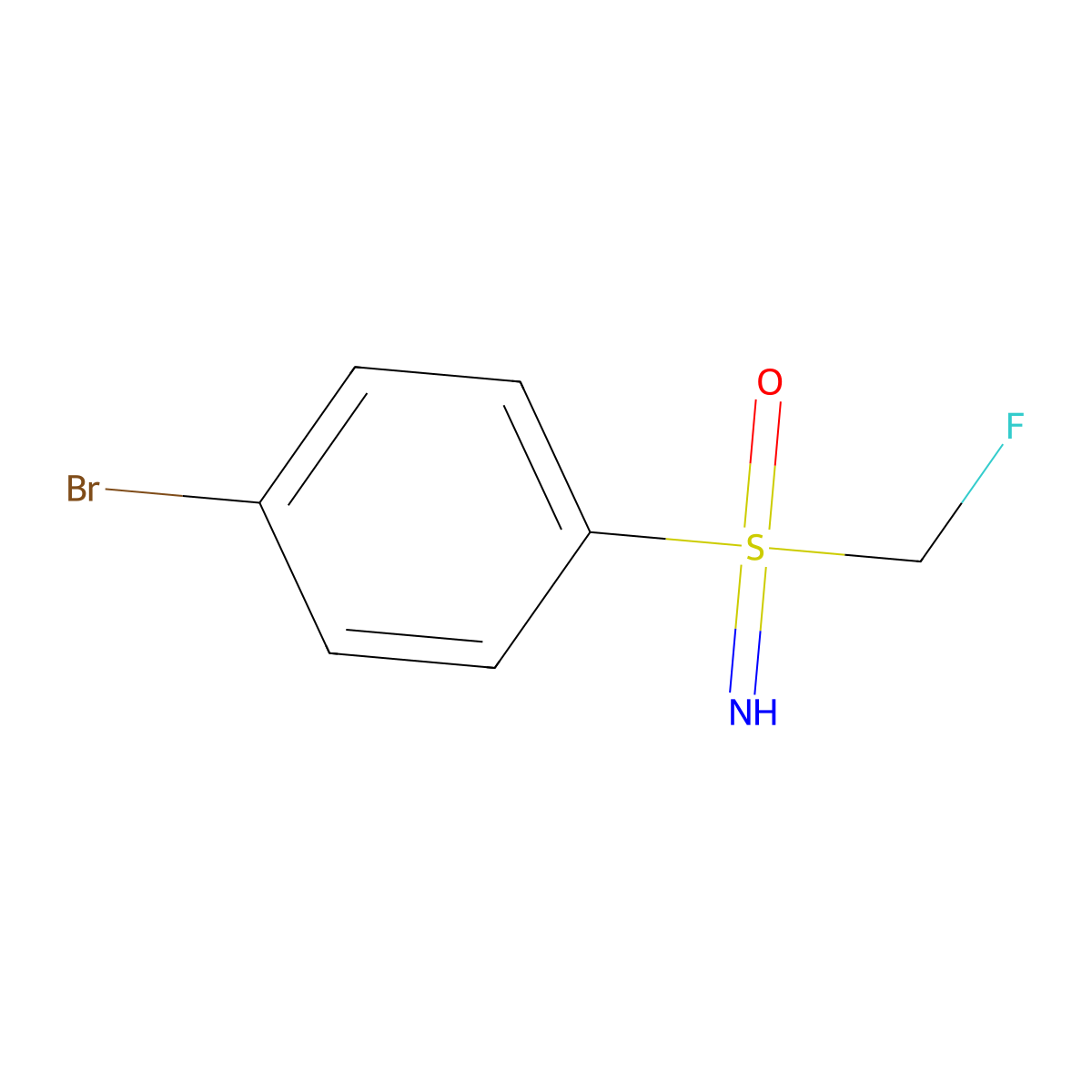 (4-Bromophenyl)(fluoromethyl)imino-lambda6-sulfanone molecular structure, CAS 1883762-15-9