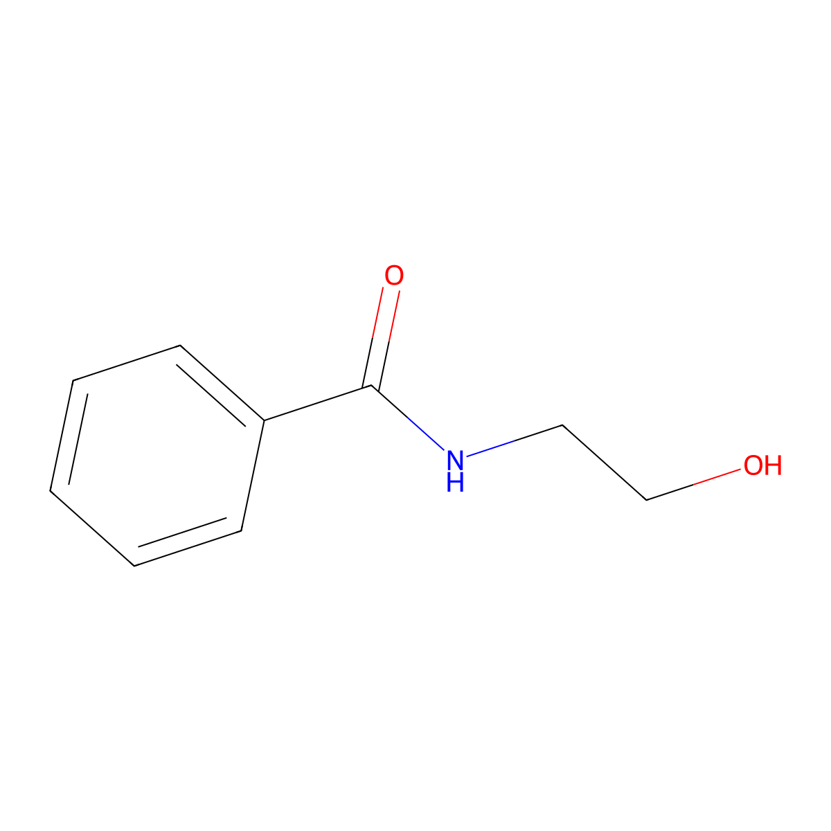 2-Benzamidoethanol molecular structure, CAS 18838-10-3