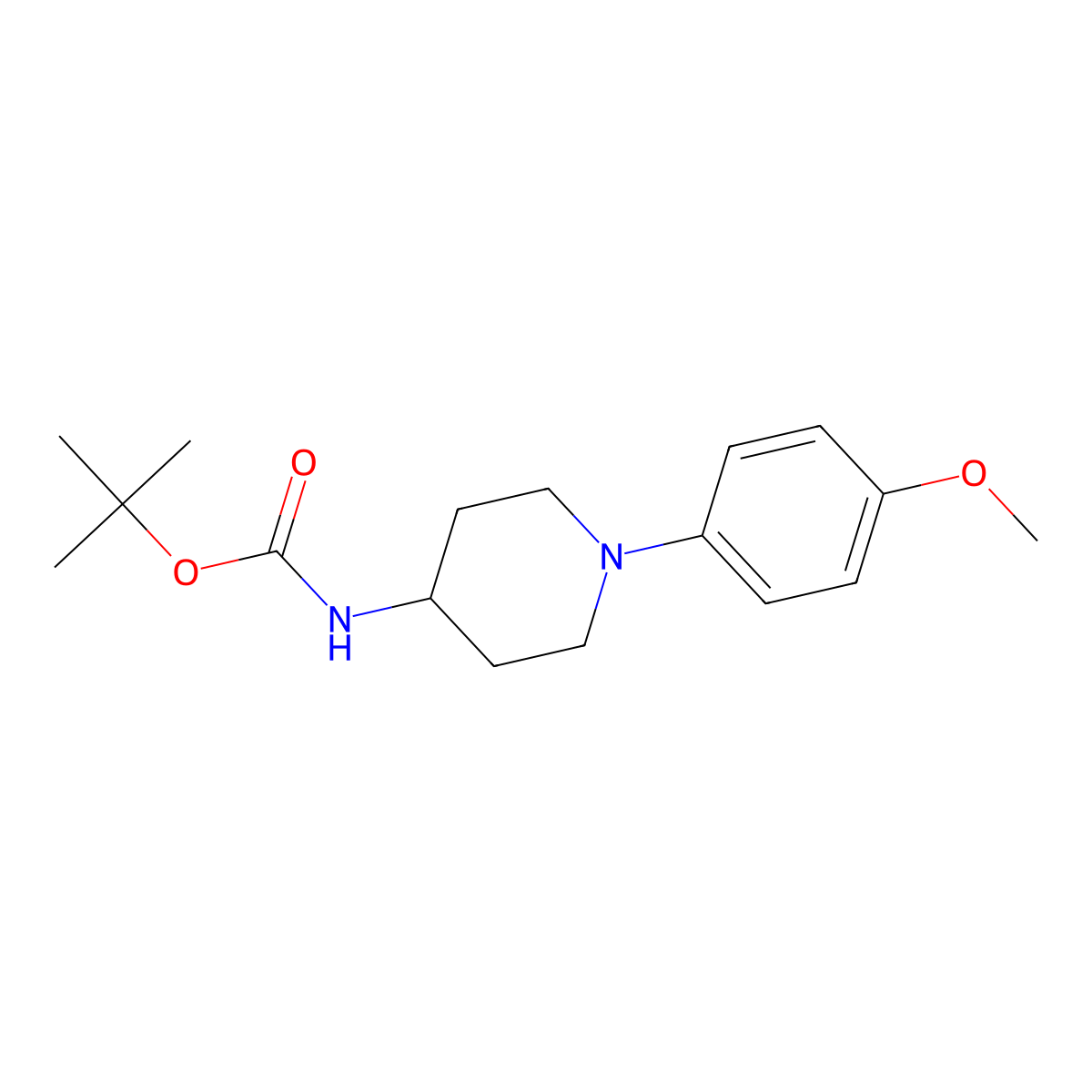 1,1-Dimethylethyl N-[1-(4-methoxyphenyl)-4-piperidinyl]carbamate molecular structure, CAS 1883807-28-0