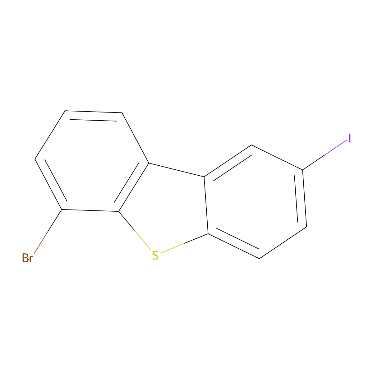 6-Bromo-2-iododibenzothiophene molecular structure, CAS 1883821-16-6