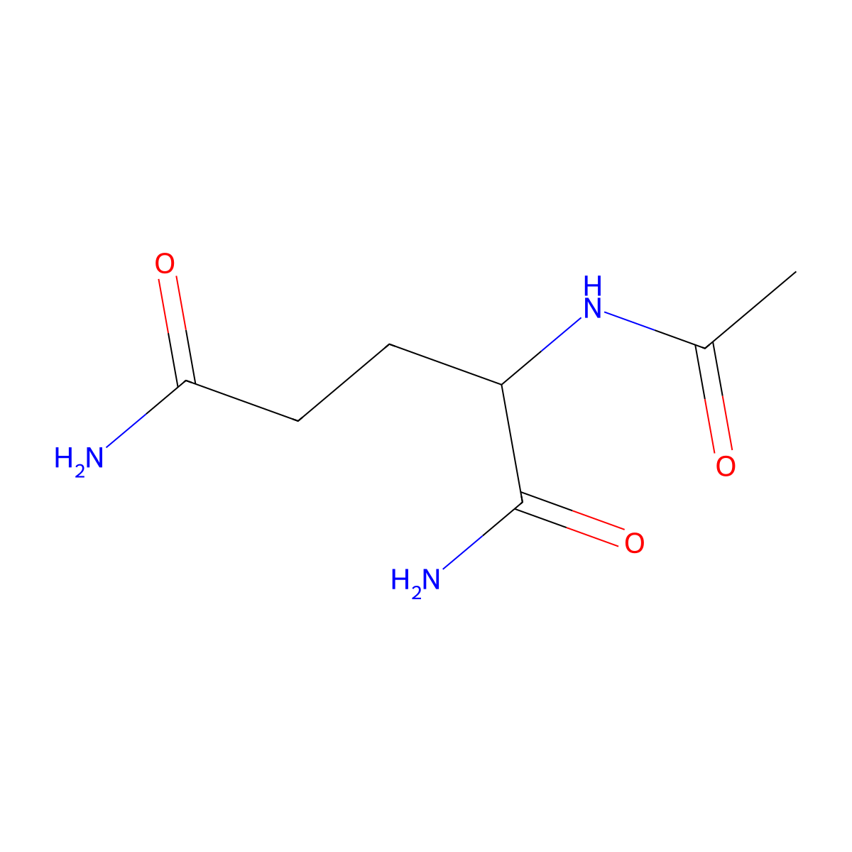 (S)-2-Acetamidopentanediamide molecular structure, CAS 18839-88-8