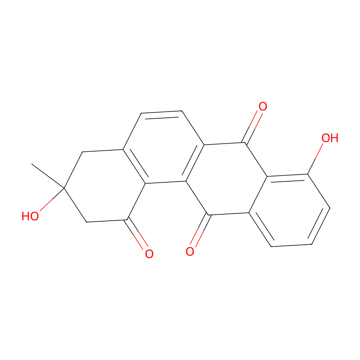 3,4-Dihydro-3,8-dihydroxy-3-methylbenz(a)anthracene-1,7,12(2H)-trione molecular structure, CAS 188399-35-1