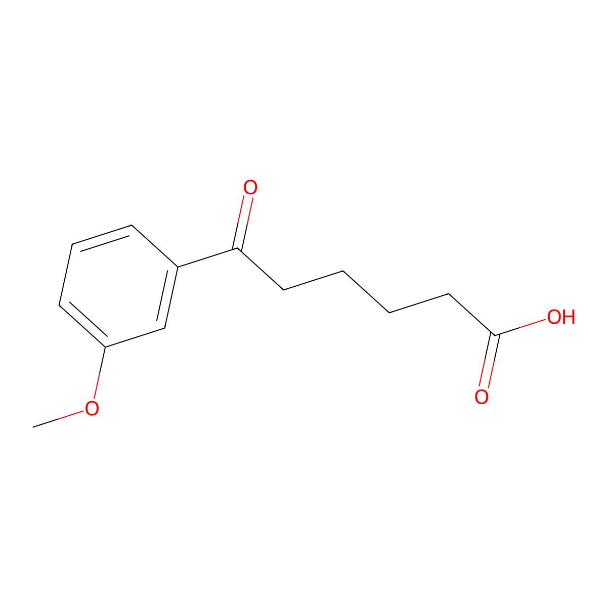 6-(3-Methoxyphenyl)-6-oxohexanoic acid molecular structure, CAS 1884-40-8