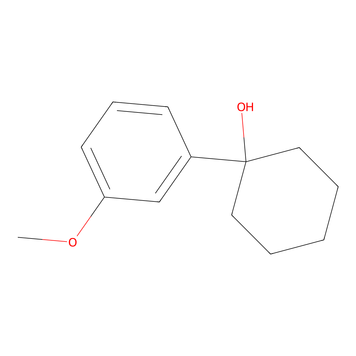 1-(3-Methoxyphenyl)cyclohexan-1-ol molecular structure, CAS 1884-42-0