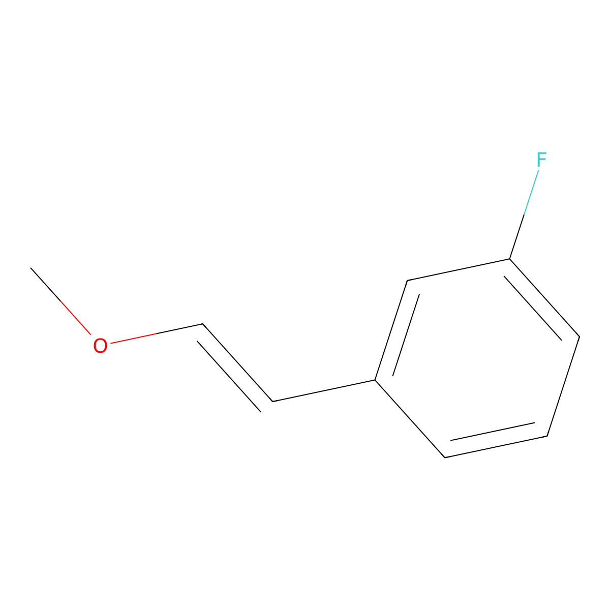 Benzene, 1-fluoro-3-(2-methoxyethenyl)- molecular structure, CAS 188400-90-0