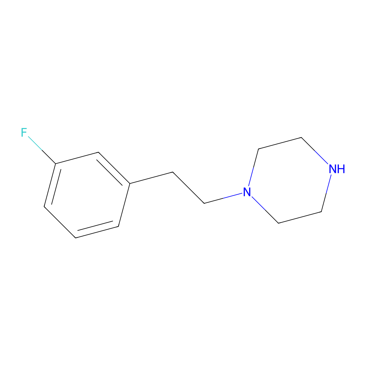 1-[2-(3-Fluorophenyl)ethyl]piperazine molecular structure, CAS 188400-93-3