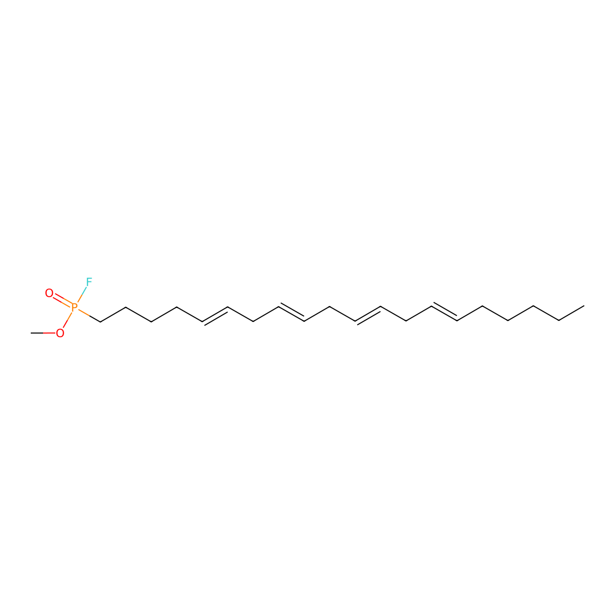 1-[Fluoro(methoxy)phosphoryl]icosa-5,8,11,14-tetraene molecular structure, CAS 188404-10-6
