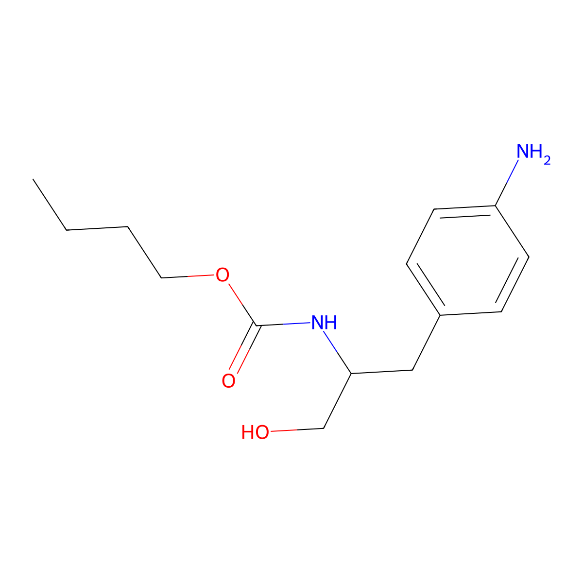 Butyl 1-(4-aminobenzyl)-2-hydroxyethylcarbamate molecular structure, CAS 188404-34-4
