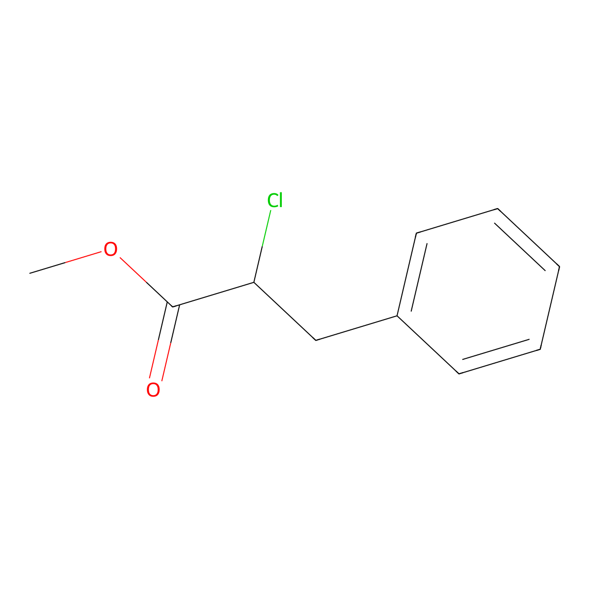 Methyl 2-Chloro-3-phenylpropionate molecular structure, CAS 18841-64-0