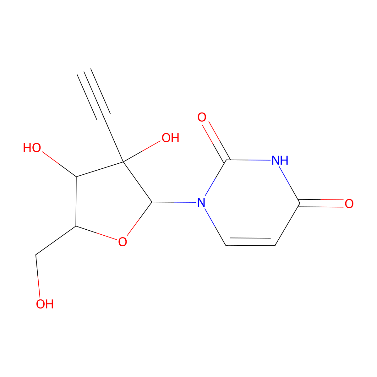 2'-c-Ethynyluridine molecular structure, CAS 188413-98-1