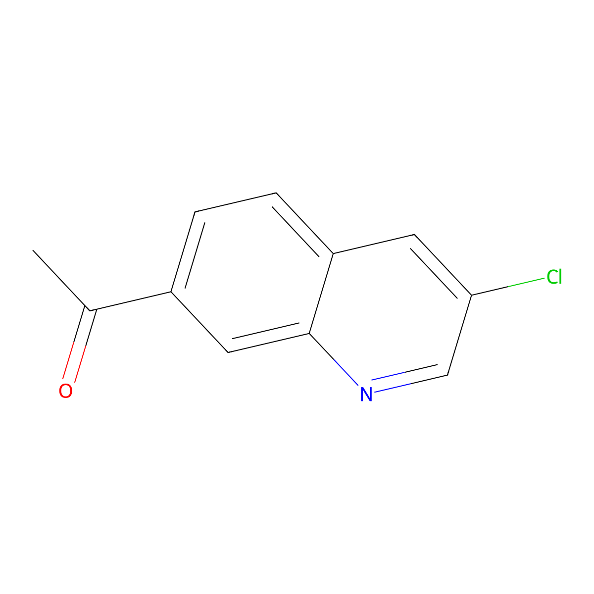 1-(3-Chloroquinolin-7-yl)ethanone molecular structure, CAS 1884155-74-1