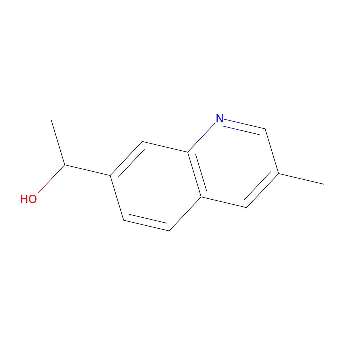 1-(3-Methylquinolin-7-YL)ethan-1-OL molecular structure, CAS 1884155-88-7