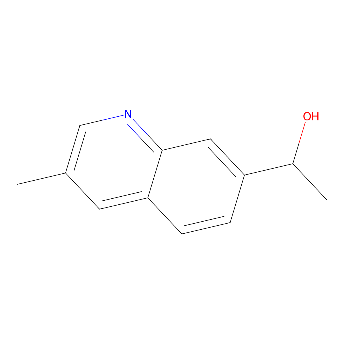 1-(3-Methylquinolin-7-YL)ethan-1-OL molecular structure, CAS 1884155-88-7
