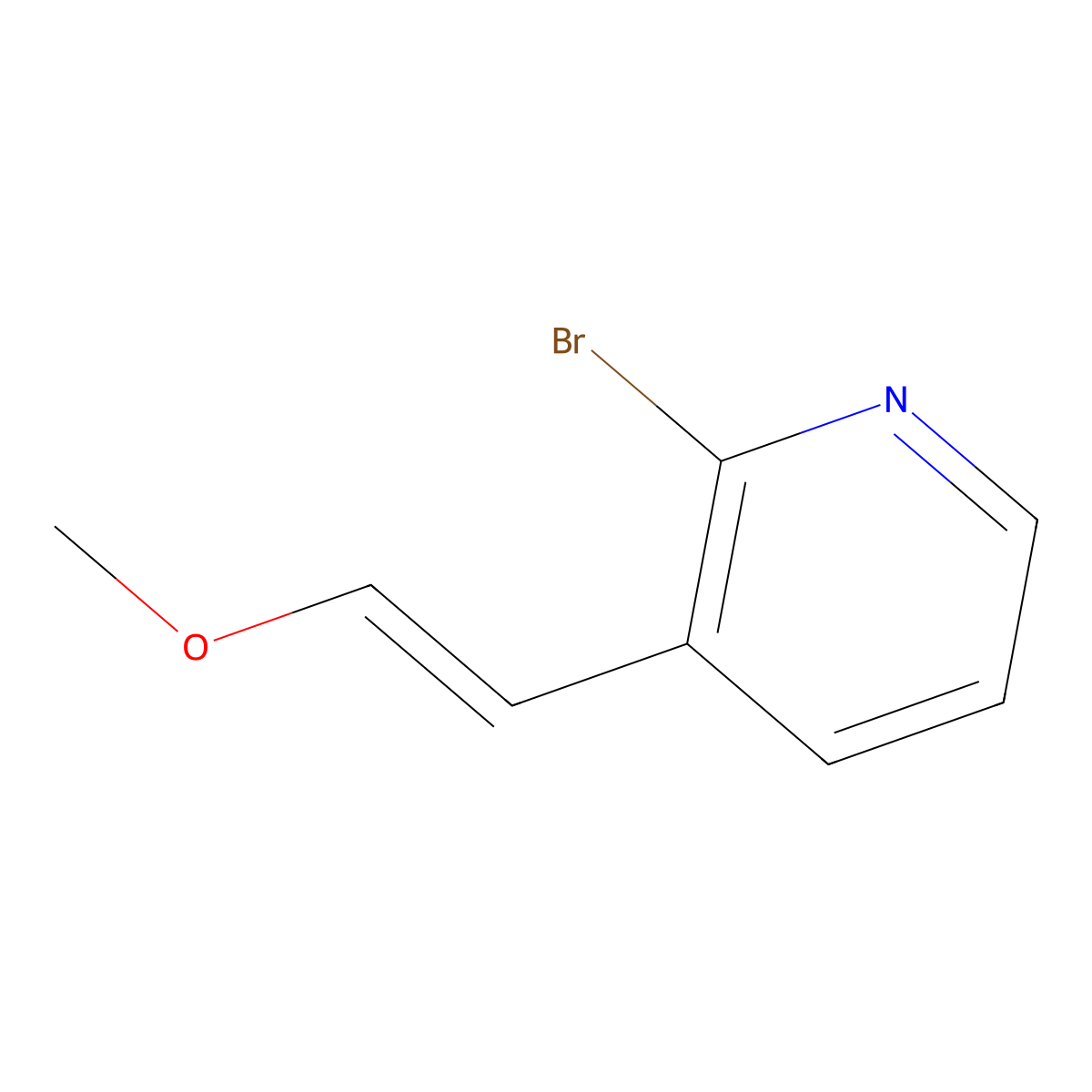 2-Bromo-3-(2-methoxyethenyl)pyridine molecular structure, CAS 1884203-32-0