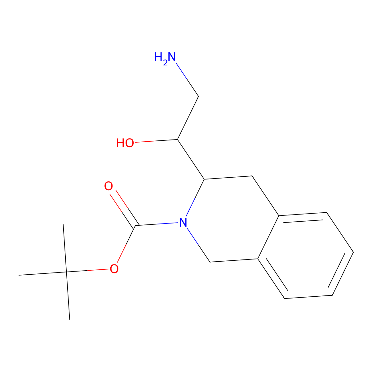 tert-Butyl (S)-3-((R)-2-amino-1-hydroxyethyl)-3,4-dihydroisoquinoline-2(1H)-carboxylate molecular structure, CAS 1884246-44-9