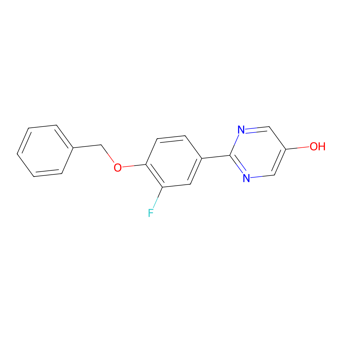 2-(4-(Benzyloxy)-3-fluorophenyl)pyrimidin-5-ol molecular structure, CAS 188425-52-7