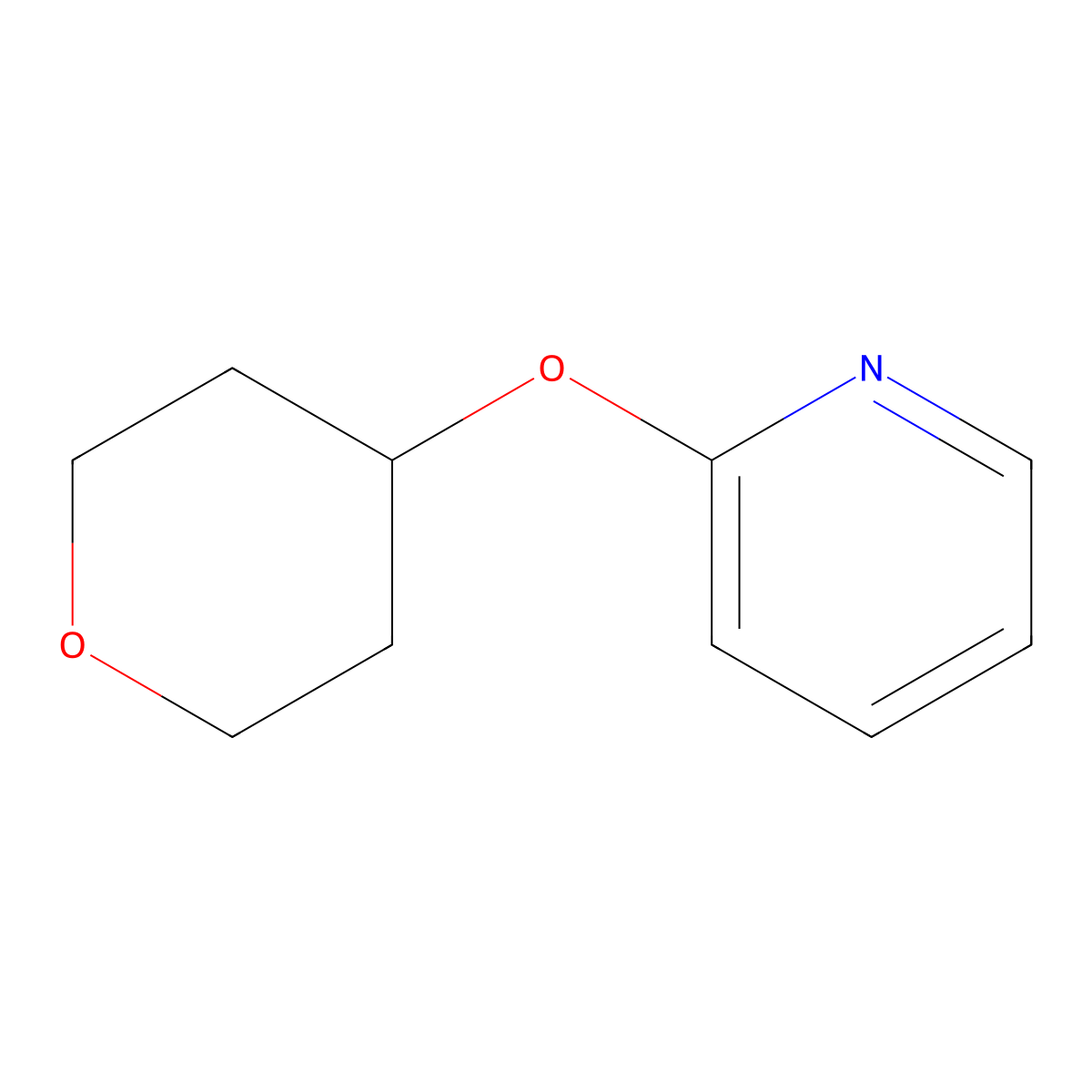 2-(Oxan-4-yloxy)pyridine molecular structure, CAS 1884258-84-7