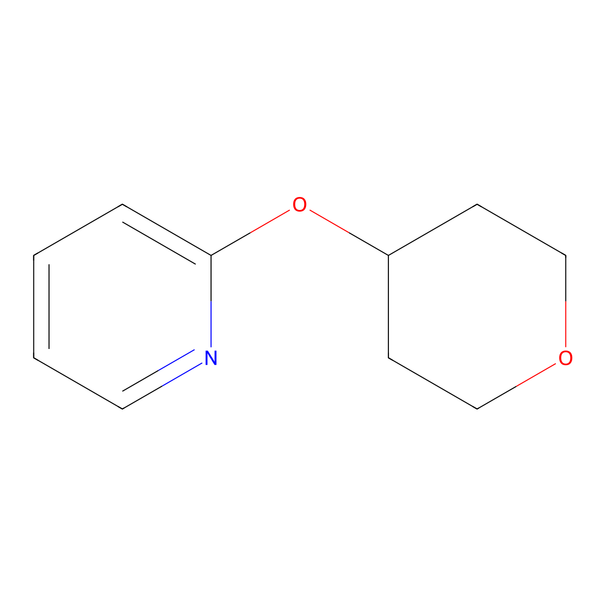 2-(Oxan-4-yloxy)pyridine molecular structure, CAS 1884258-84-7