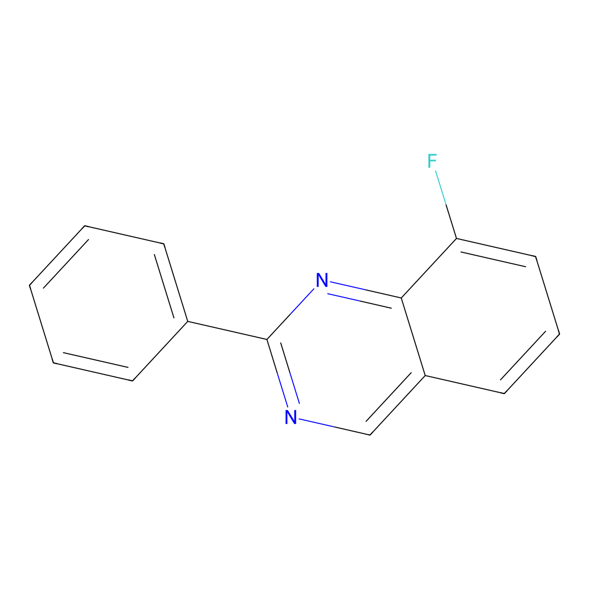 8-Fluoro-2-phenylquinazoline molecular structure, CAS 1884273-18-0