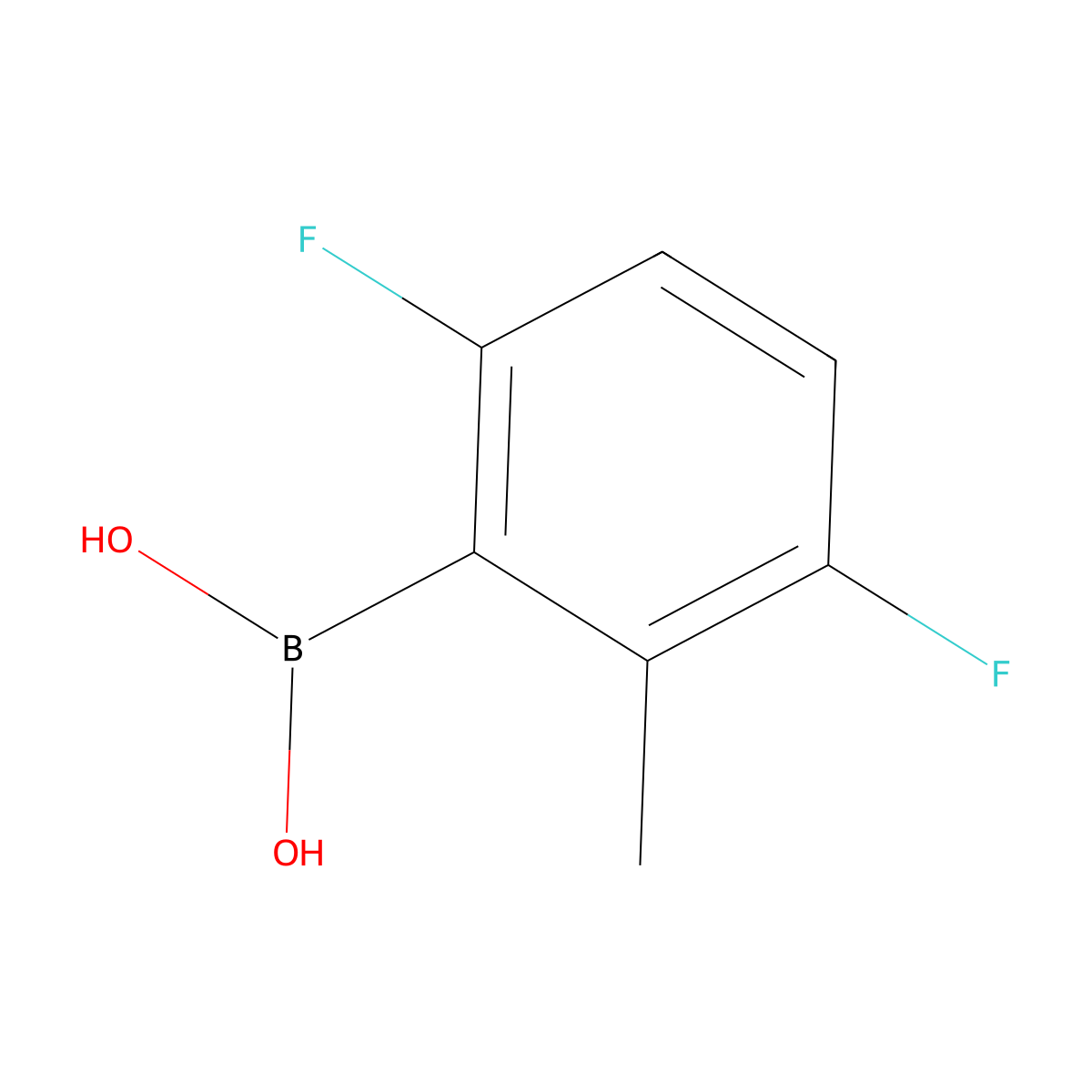 2,5-Difluoro-6-methylphenylboronic acid molecular structure, CAS 1884277-68-2