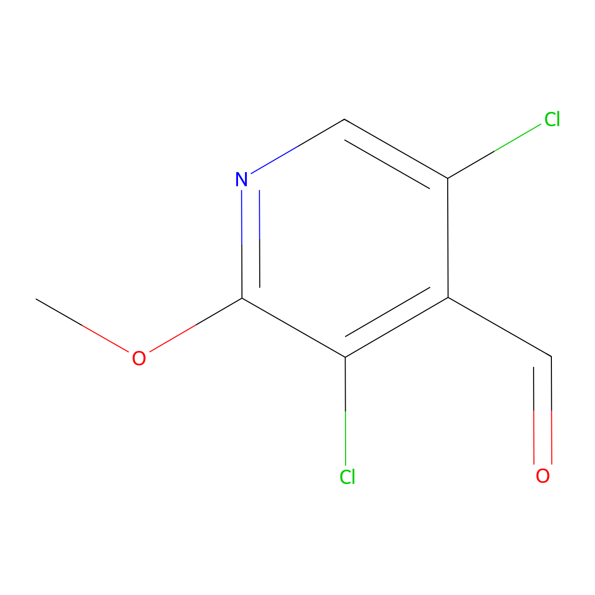 3,5-Dichloro-2-methoxyisonicotinaldehyde molecular structure, CAS 1884279-30-4