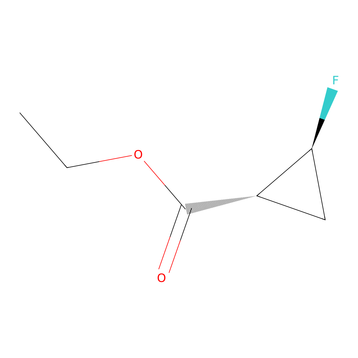 Ethyl (1R,2S)-2-fluorocyclopropane-1-carboxylate molecular structure, CAS 188428-48-0
