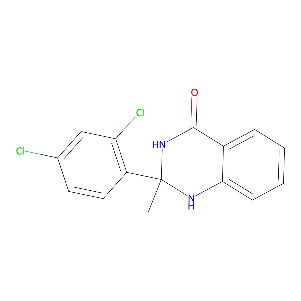 2-(2,4-dichlorophenyl)-2-methyl-2,3-dihydroquinazolin-4(1H)-one molecular structure, CAS 1884328-39-5