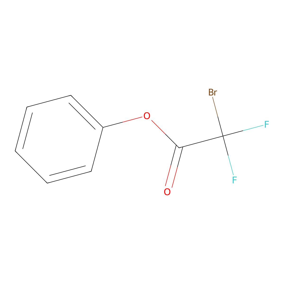 Phenyl 2-bromo-2,2-difluoroacetate molecular structure, CAS 1884337-37-4