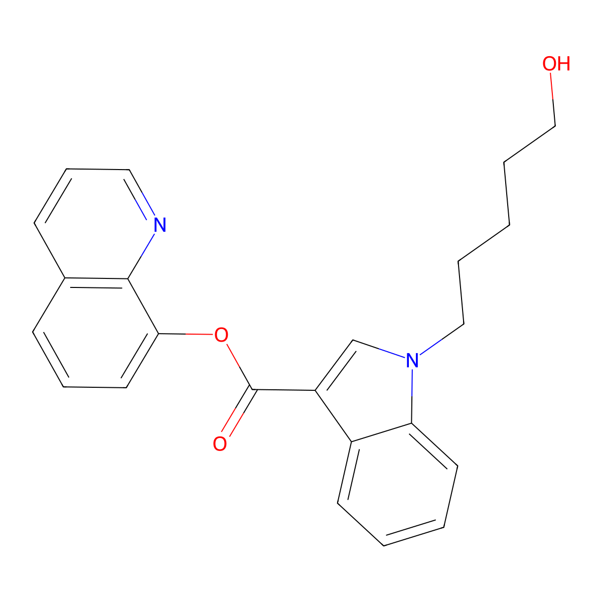 PB-22 N-(5-hydroxypentyl) metabolite molecular structure, CAS 1884343-30-9