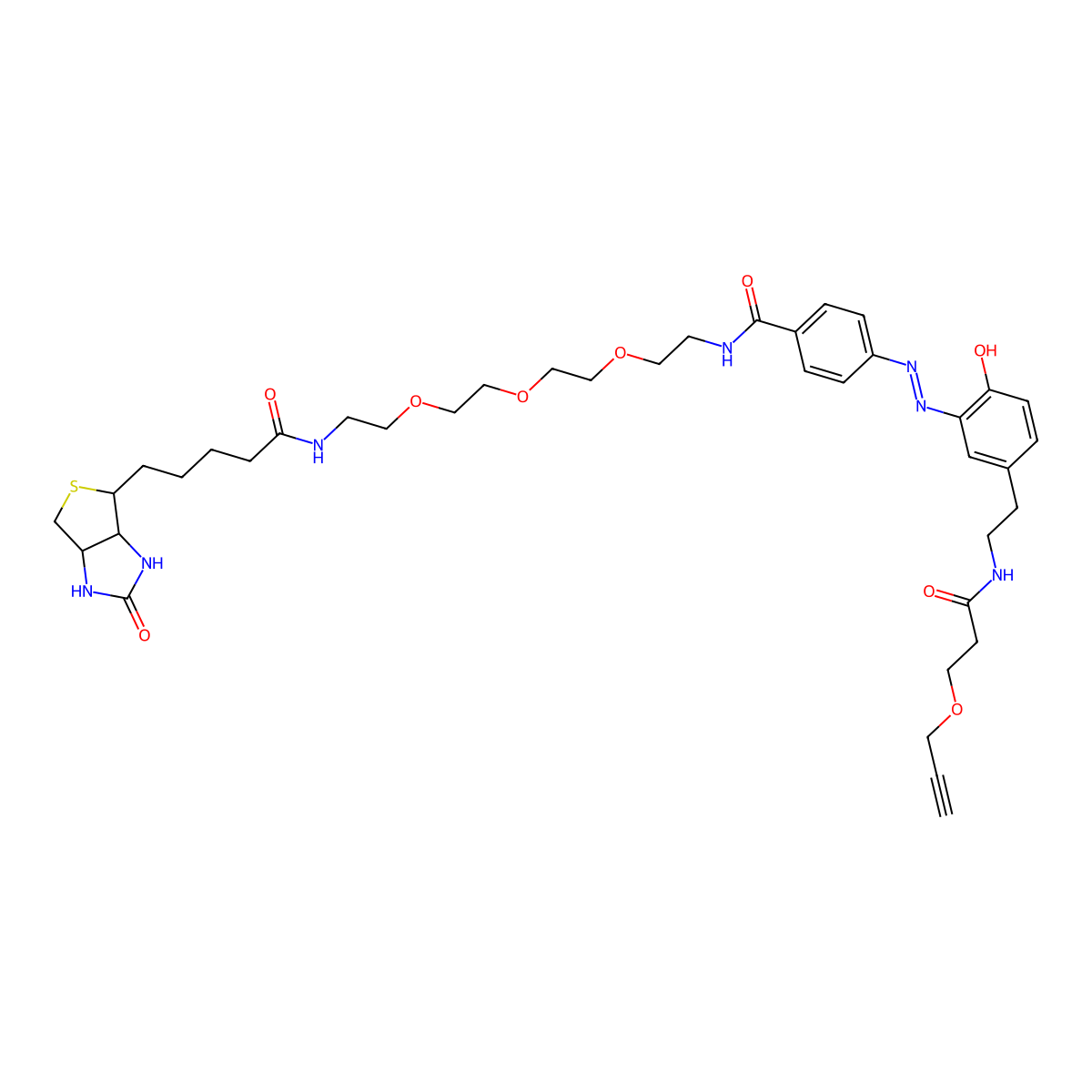 Diazo Biotin-PEG3-Alkyne molecular structure, CAS 1884349-58-9