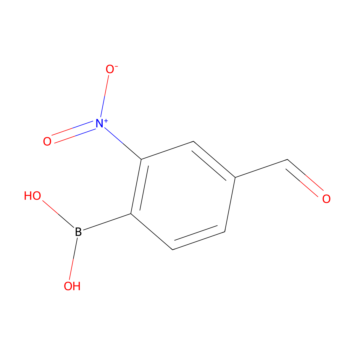 (4-Formyl-2-nitrophenyl)boronic acid molecular structure, CAS 1884365-41-6