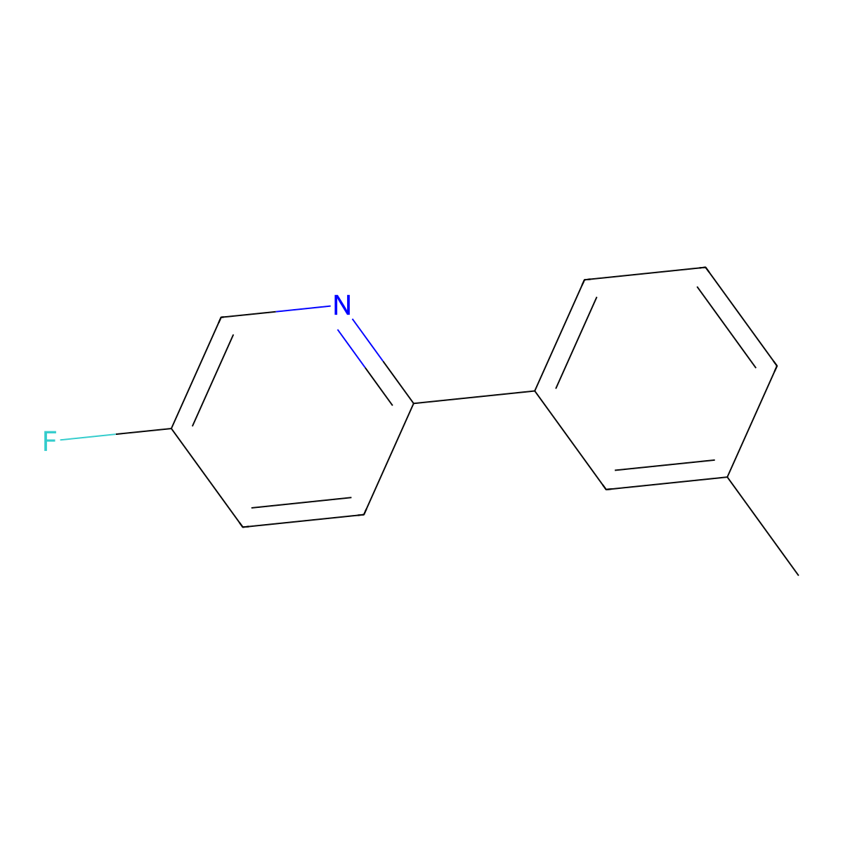 5-Fluoro-2-(m-tolyl)pyridine molecular structure, CAS 1884390-72-0