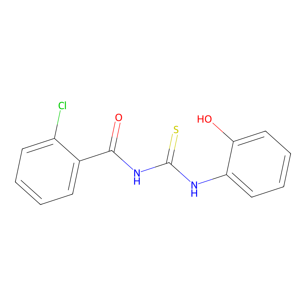 2-chloro-N-[(2-hydroxyphenyl)carbamothioyl]benzamide molecular structure, CAS 188440-02-0