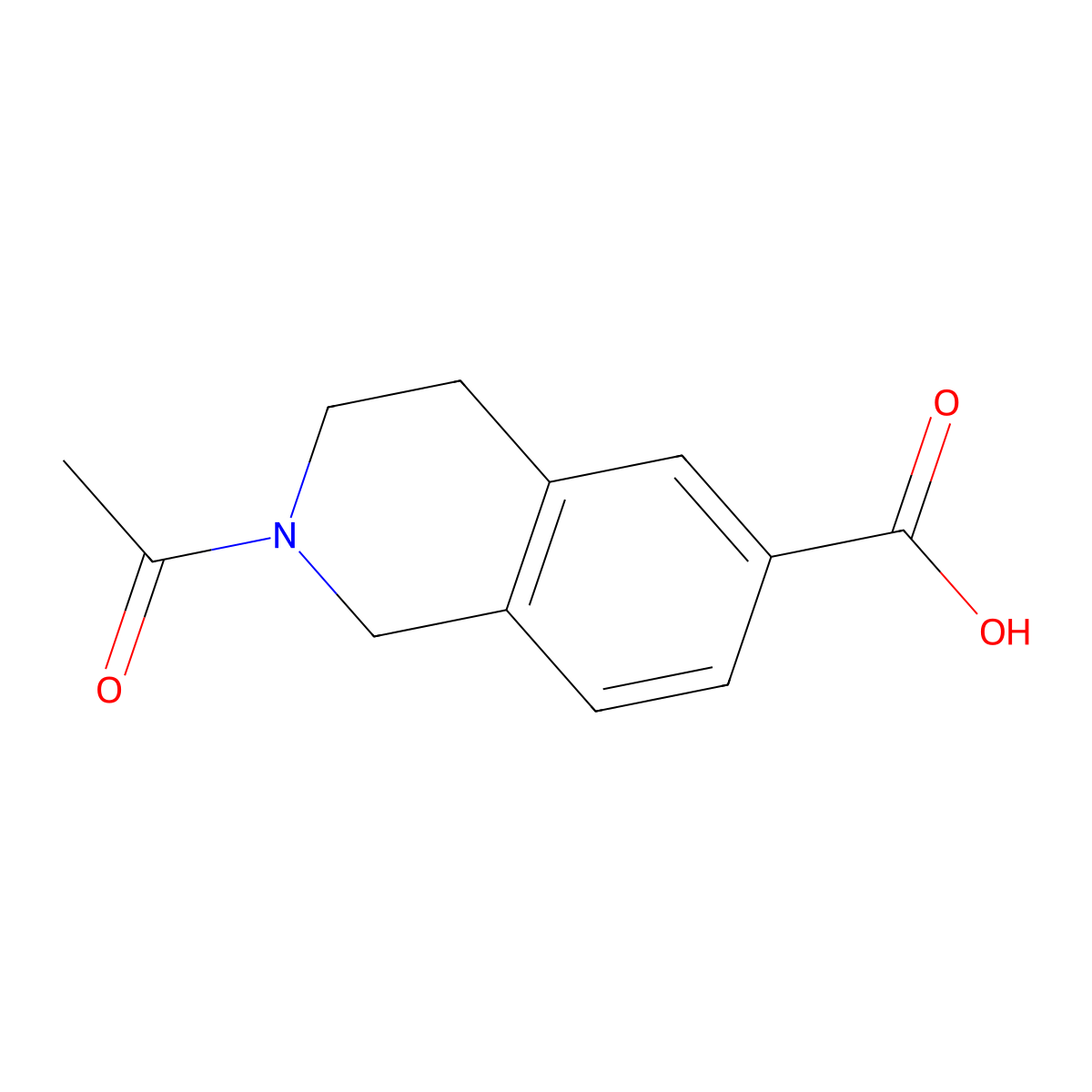 2-Acetyl-1,2,3,4-tetrahydroisoquinoline-6-carboxylic acid molecular structure, CAS 1884423-81-7