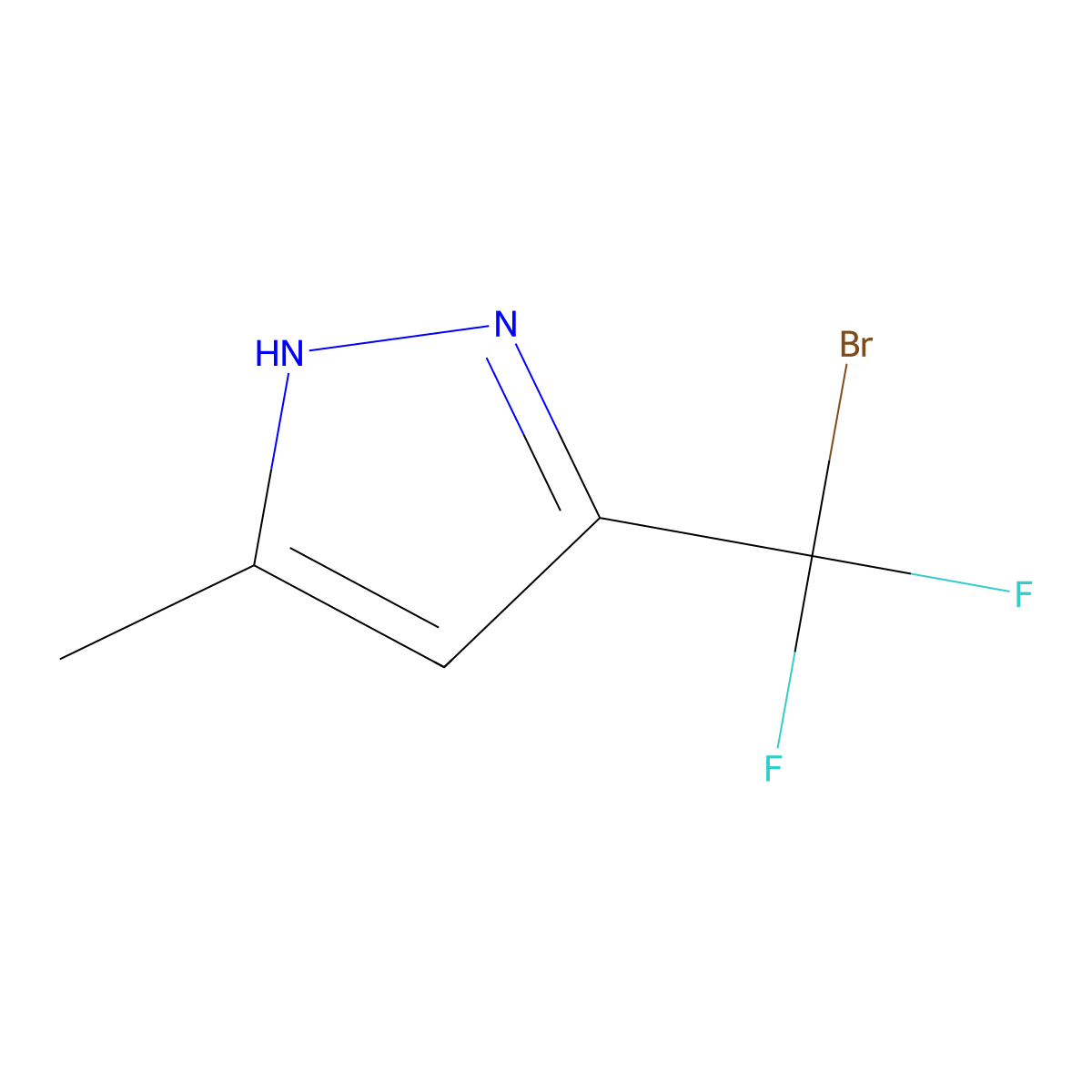3-(Bromodifluoromethyl)-5-methyl-1H-pyrazole molecular structure, CAS 1884457-49-1