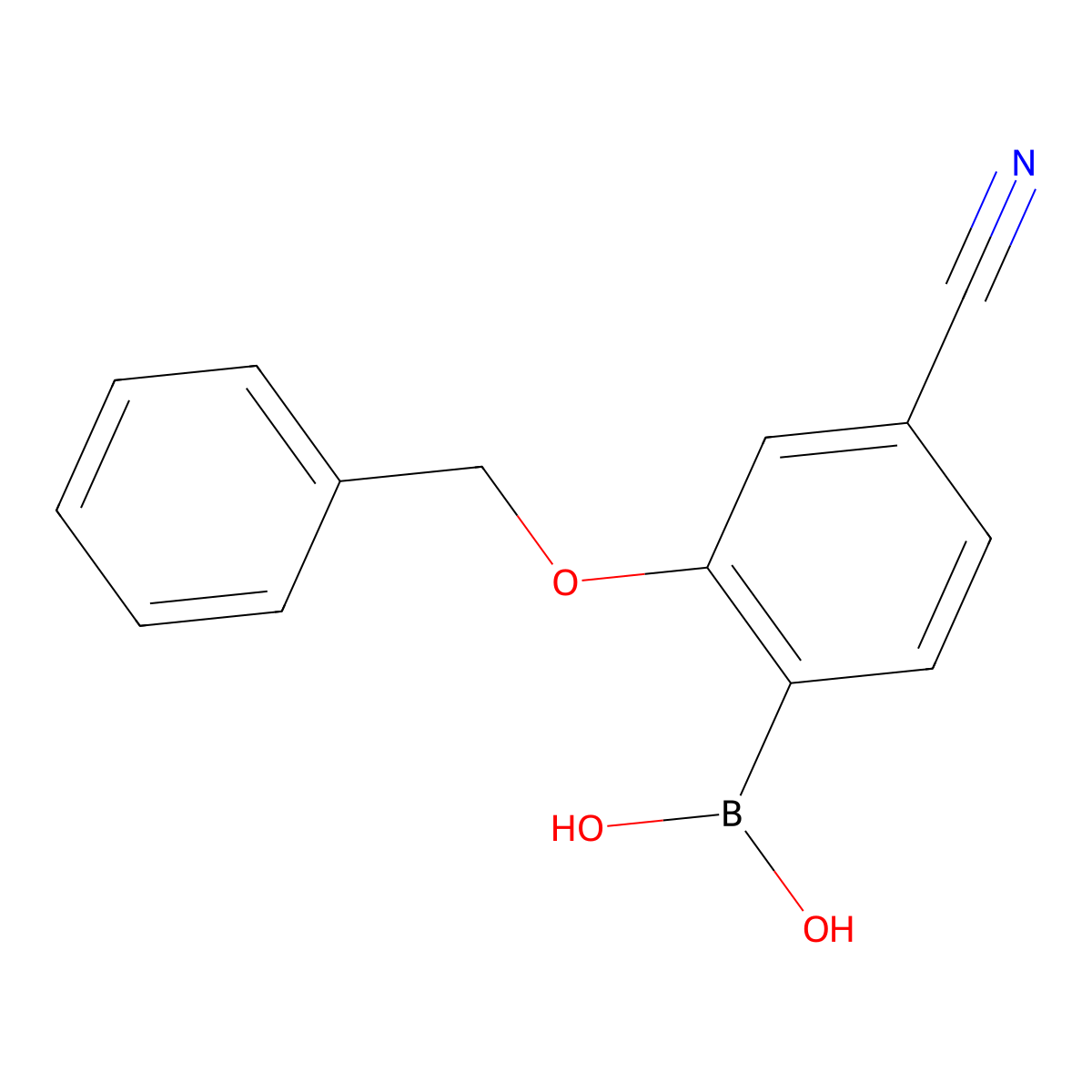 (2-(Benzyloxy)-4-cyanophenyl)boronic acid molecular structure, CAS 1884477-63-7