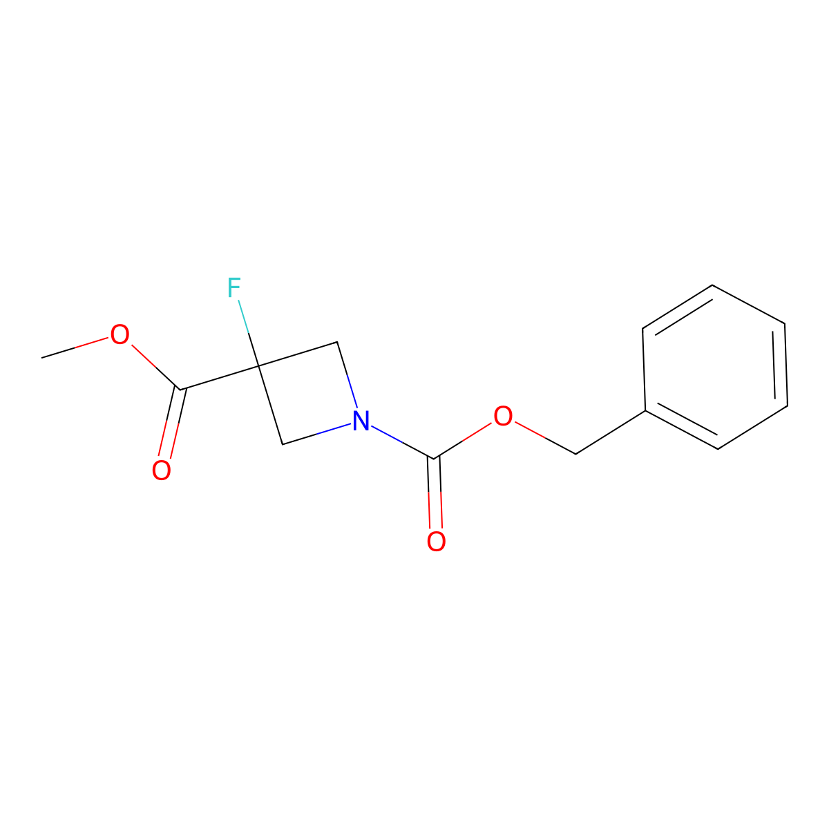 1-Benzyl 3-methyl 3-fluoroazetidine-1,3-dicarboxylate molecular structure, CAS 1884493-21-3
